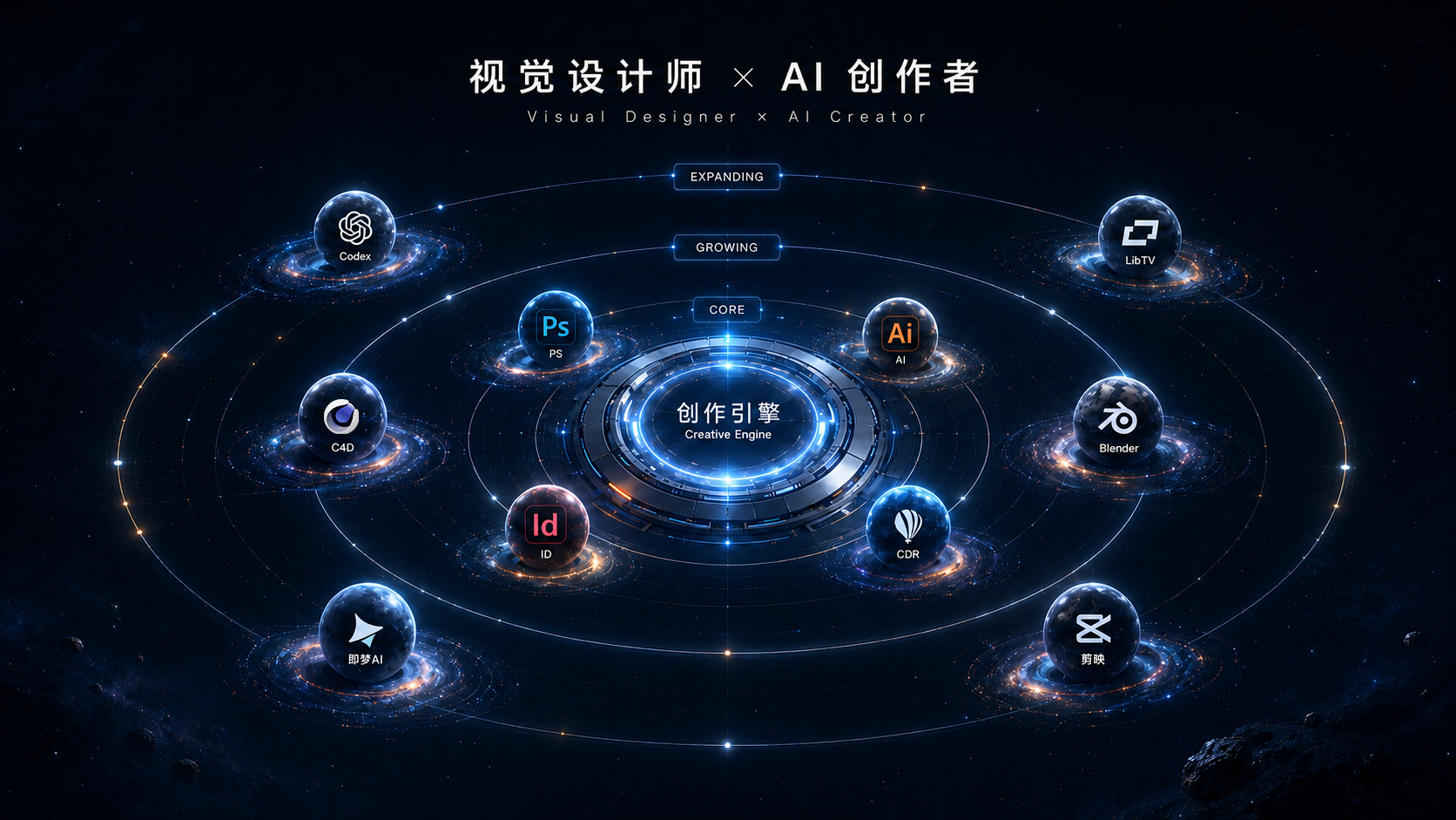 视觉设计与 AI 创作技能宇宙